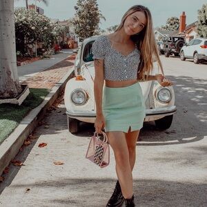 Princess Polly like green skirt